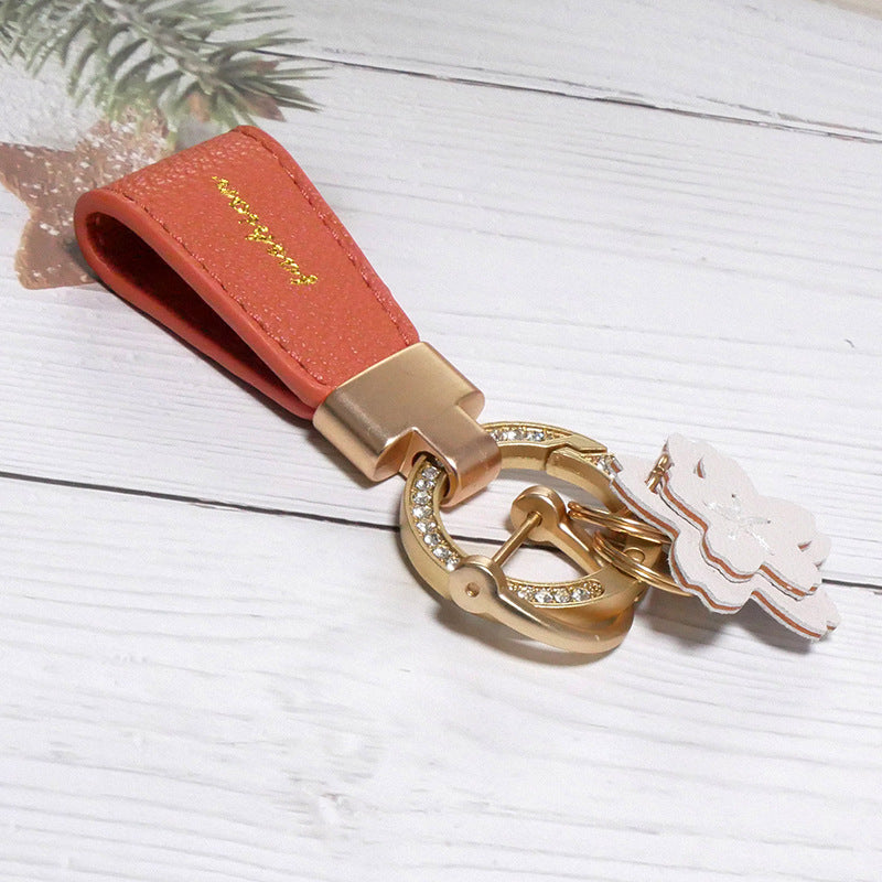 Wholesale of Short Style Diamond Inlaid Zinc Alloy Keychains